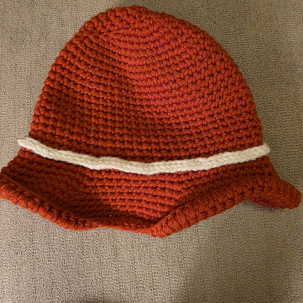 Cozy Orange Knit  Hat